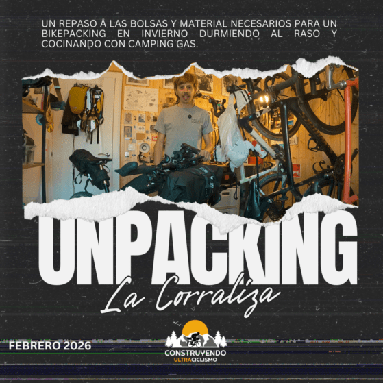 Material y bolsas para una aventura invernal. Febrero 2026